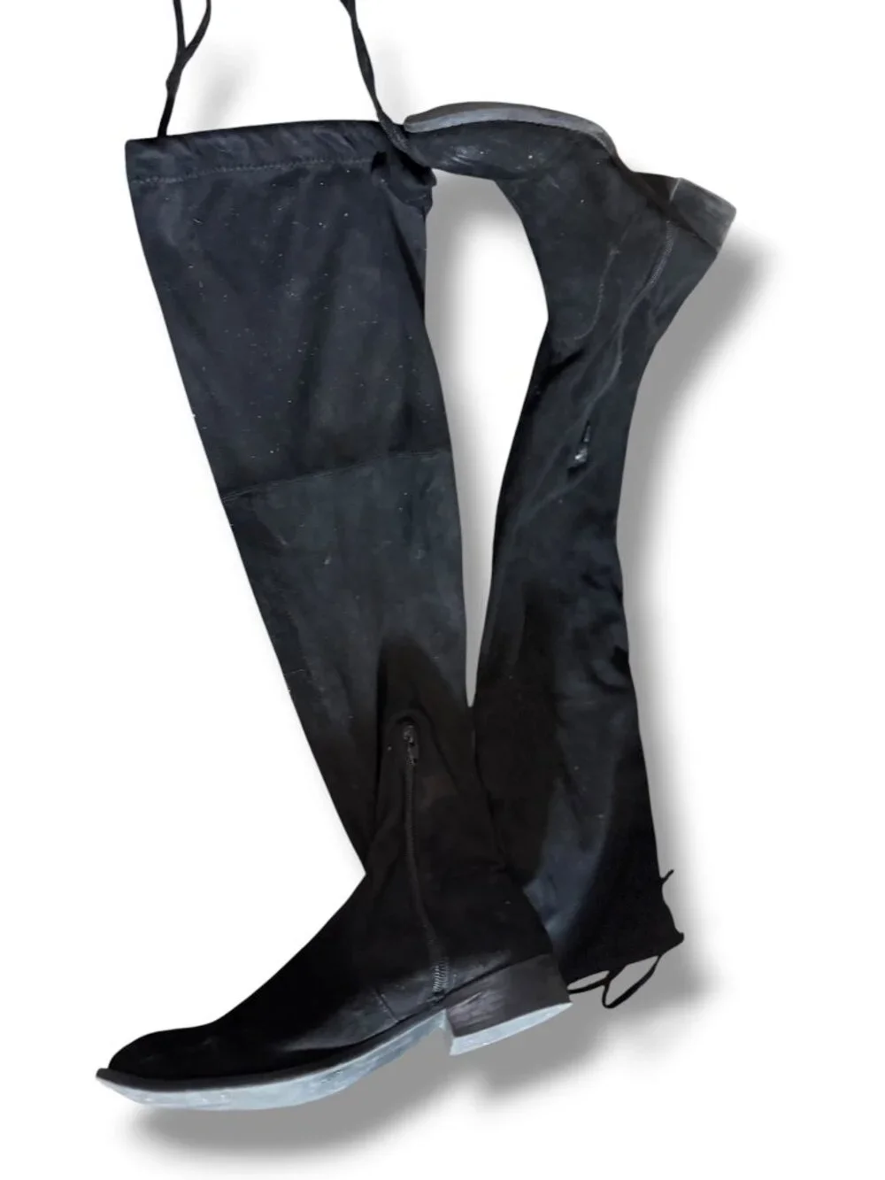 Black Suede Over‑the‑Knee Boots – Women’s Size 10